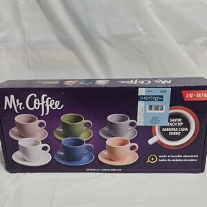 Mr. Coffee Espresso Cup Set - Multicolor